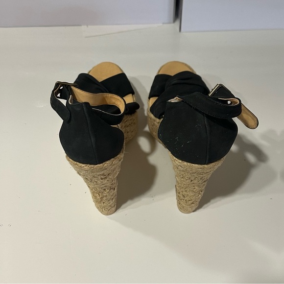 Michael Kors Women’s Black Wedge Sandals Size 10 US - Picture 3 of 5